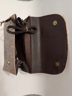 Two-Tone Fold-Over Leather Satchel – Small, Limited Edition