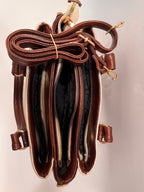 Beige & Brown Heritage Leather Satchel – Limited Edition