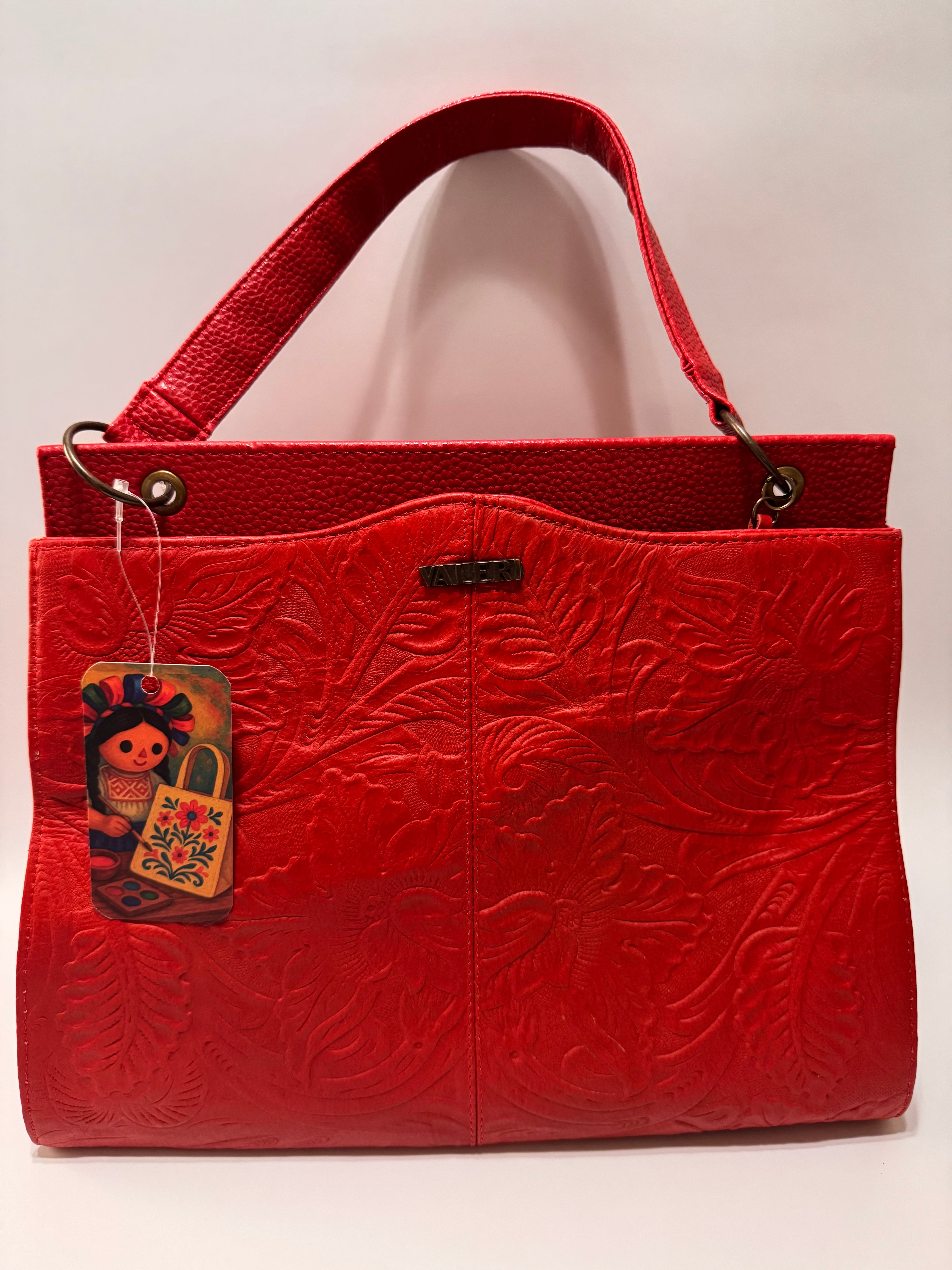 Red Florentine Leather Satchel – Limited Edition