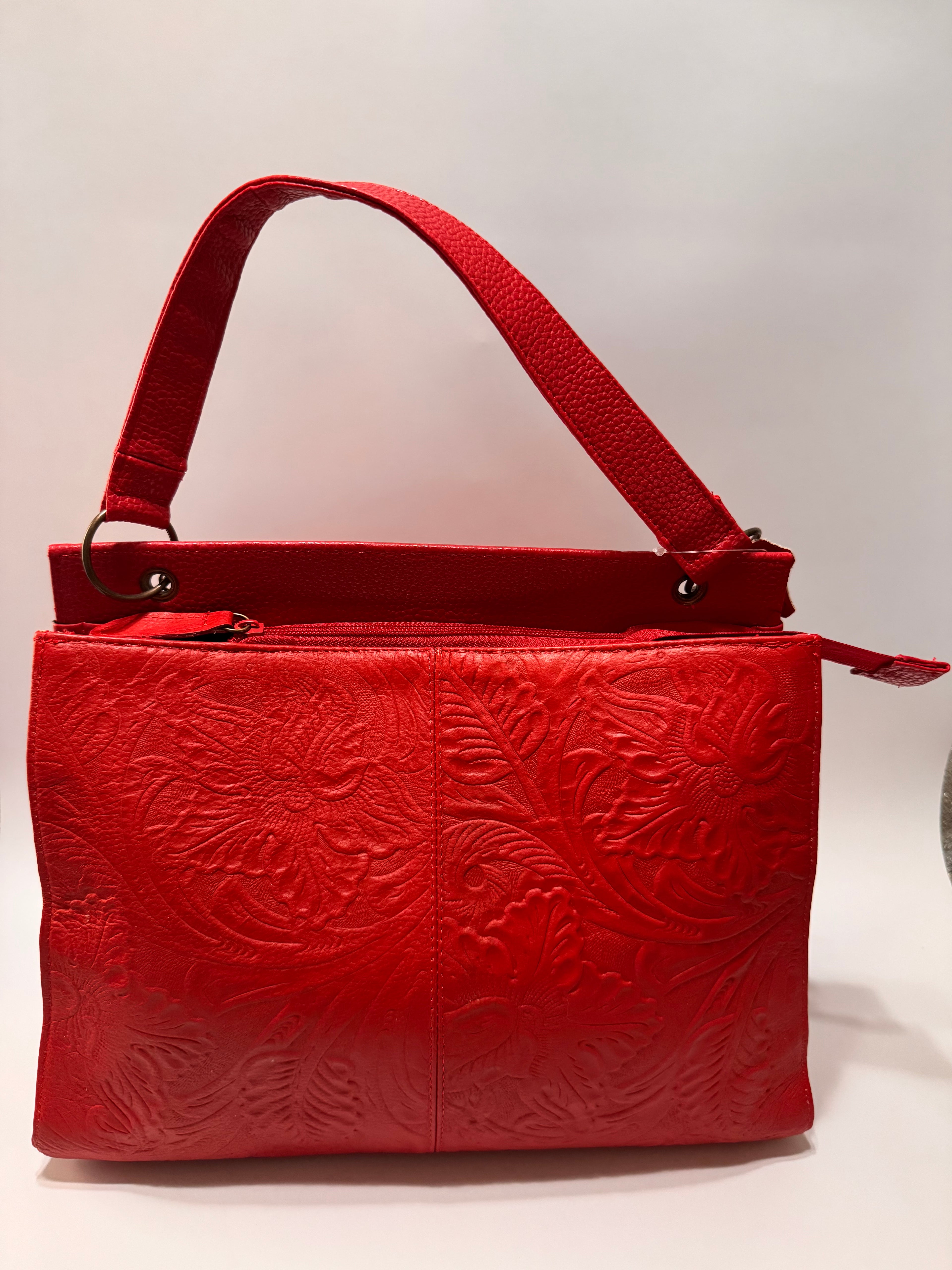 Red Florentine Leather Satchel – Limited Edition