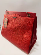 Red Florentine Leather Satchel – Limited Edition
