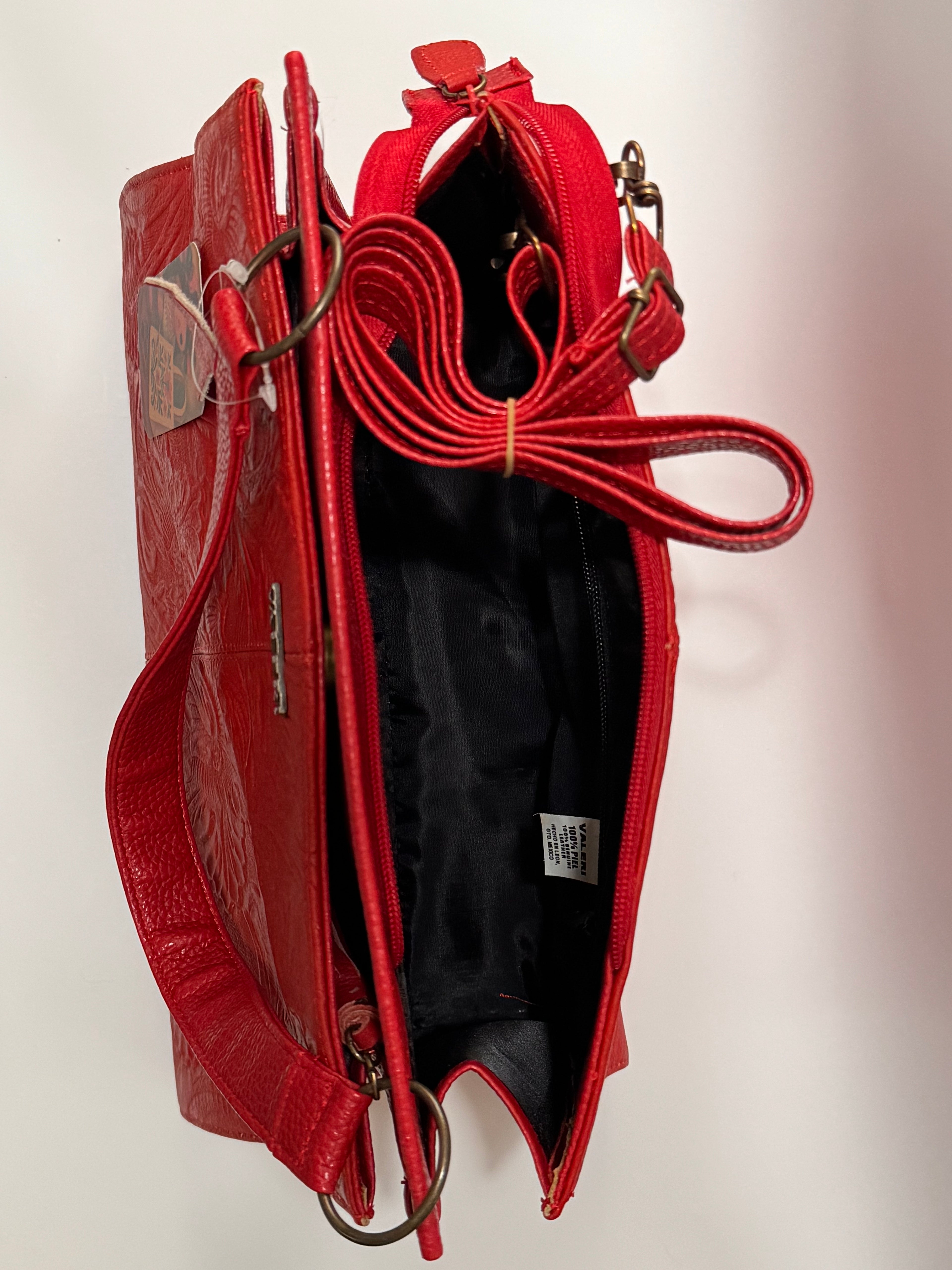 Red Florentine Leather Satchel – Limited Edition
